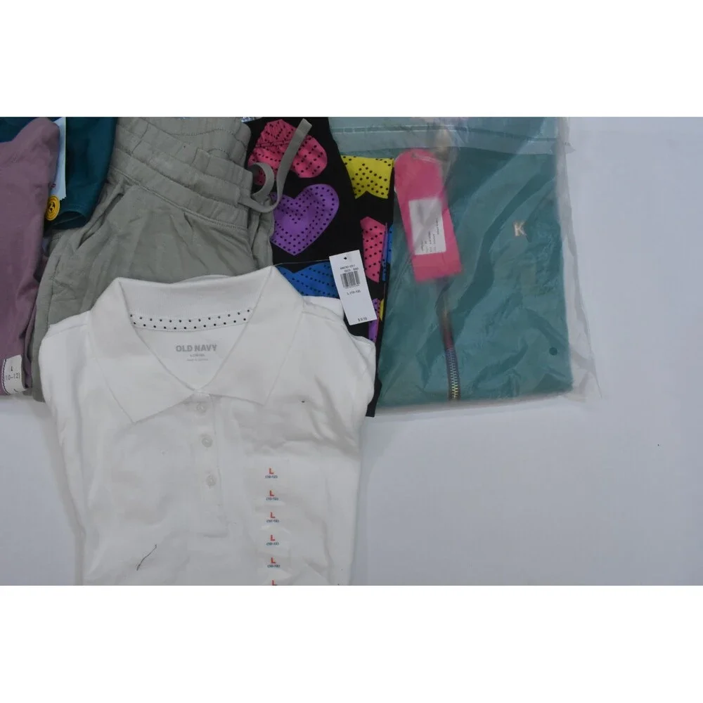 Wholesale Bulk Lot Of 10 Girls Size Large 10/12 Mixed Season Tops Bottoms